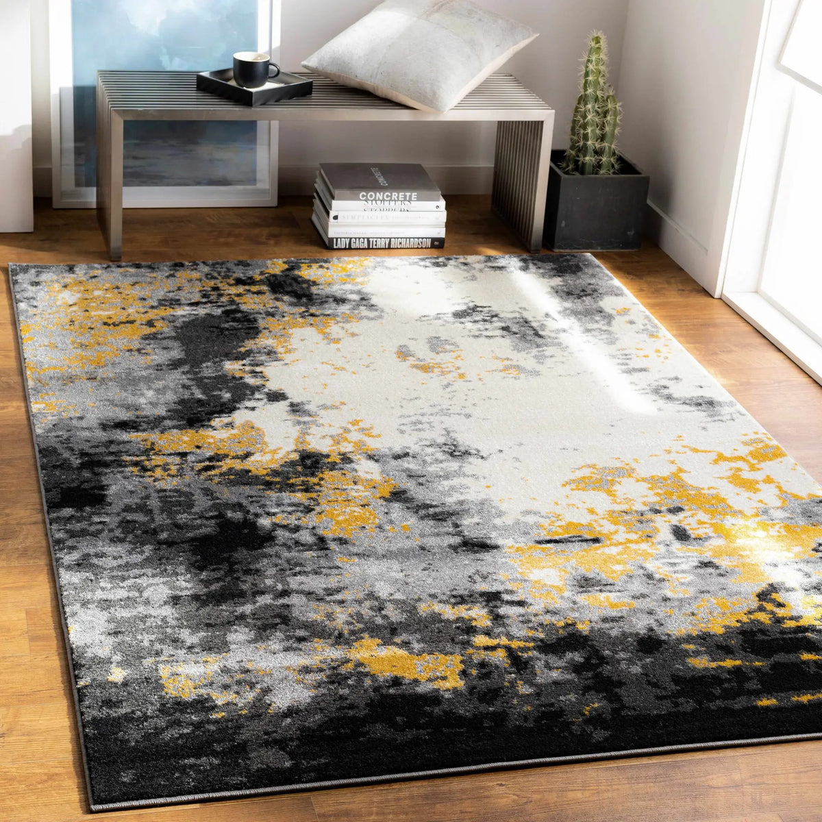 Gardners Area Rug, installed in a room