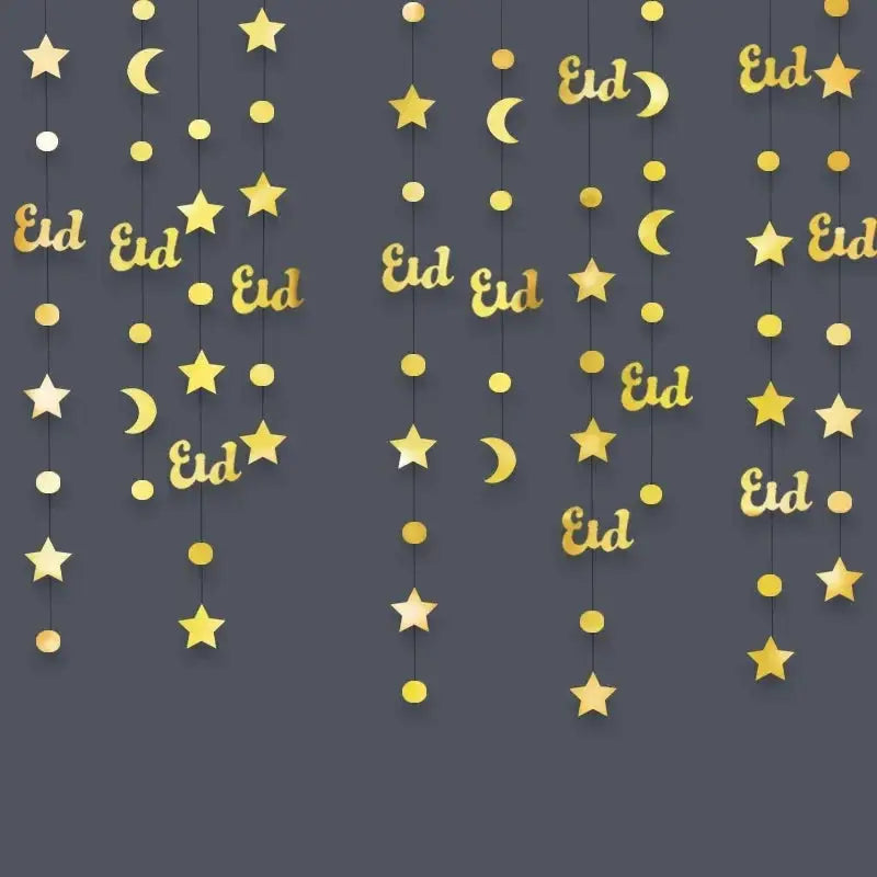 Garland - Glitter Gold Star Streamer by House Of Avana