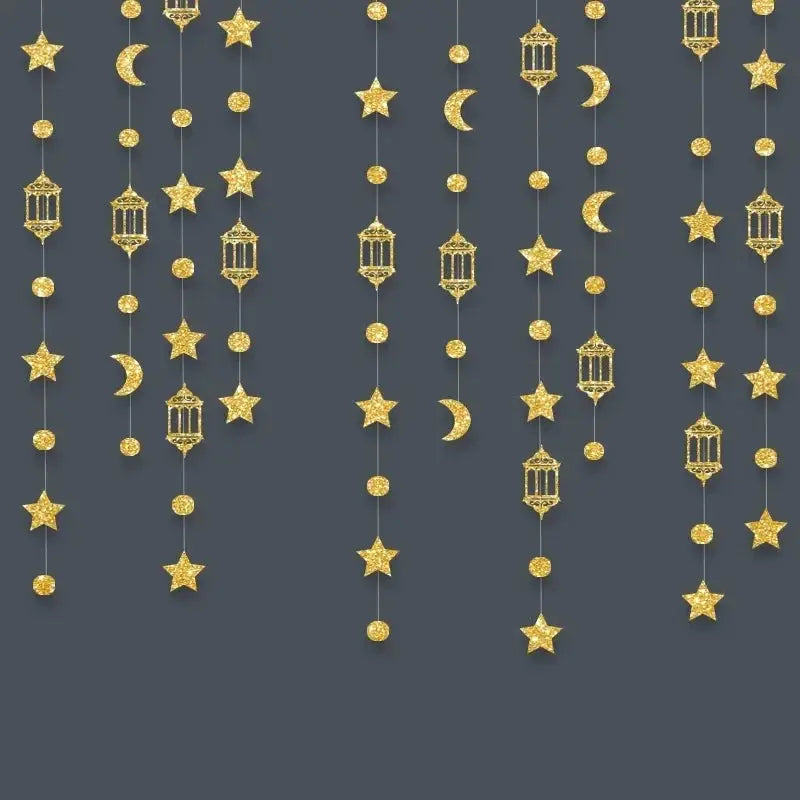 Garland - Glitter Gold Star Streamer by House Of Avana