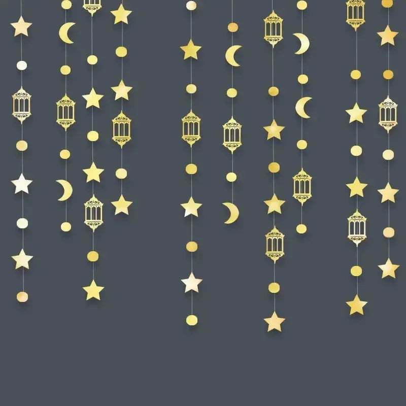 Garland - Glitter Gold Star Streamer by House Of Avana