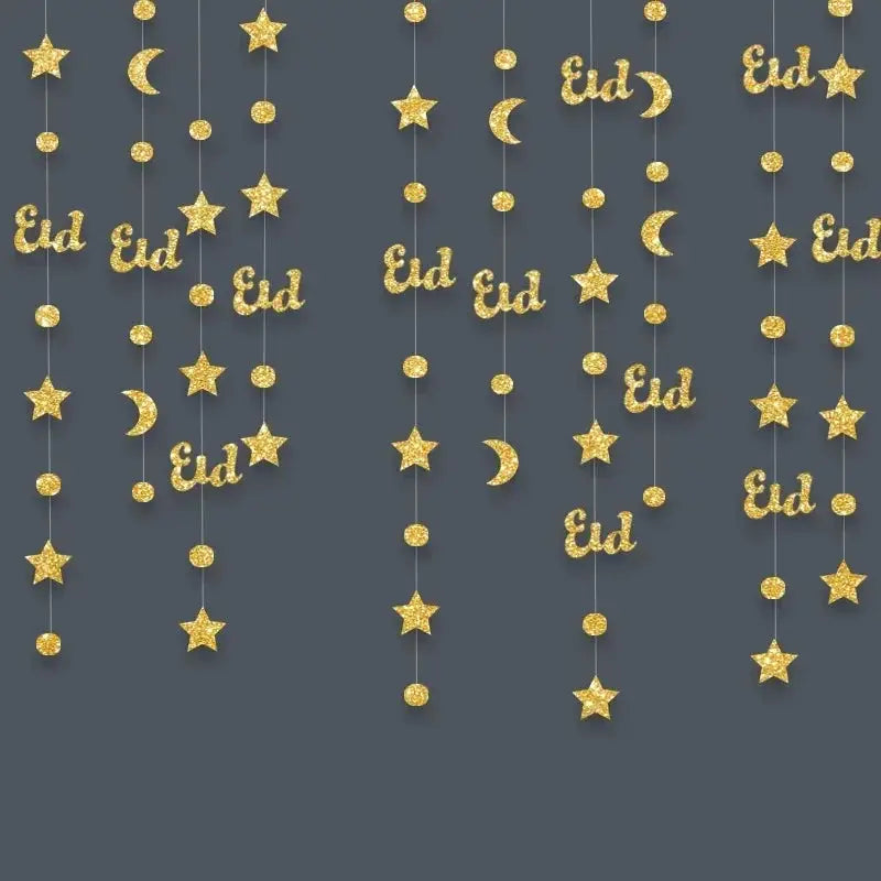 Garland - Glitter Gold Star Streamer by House Of Avana