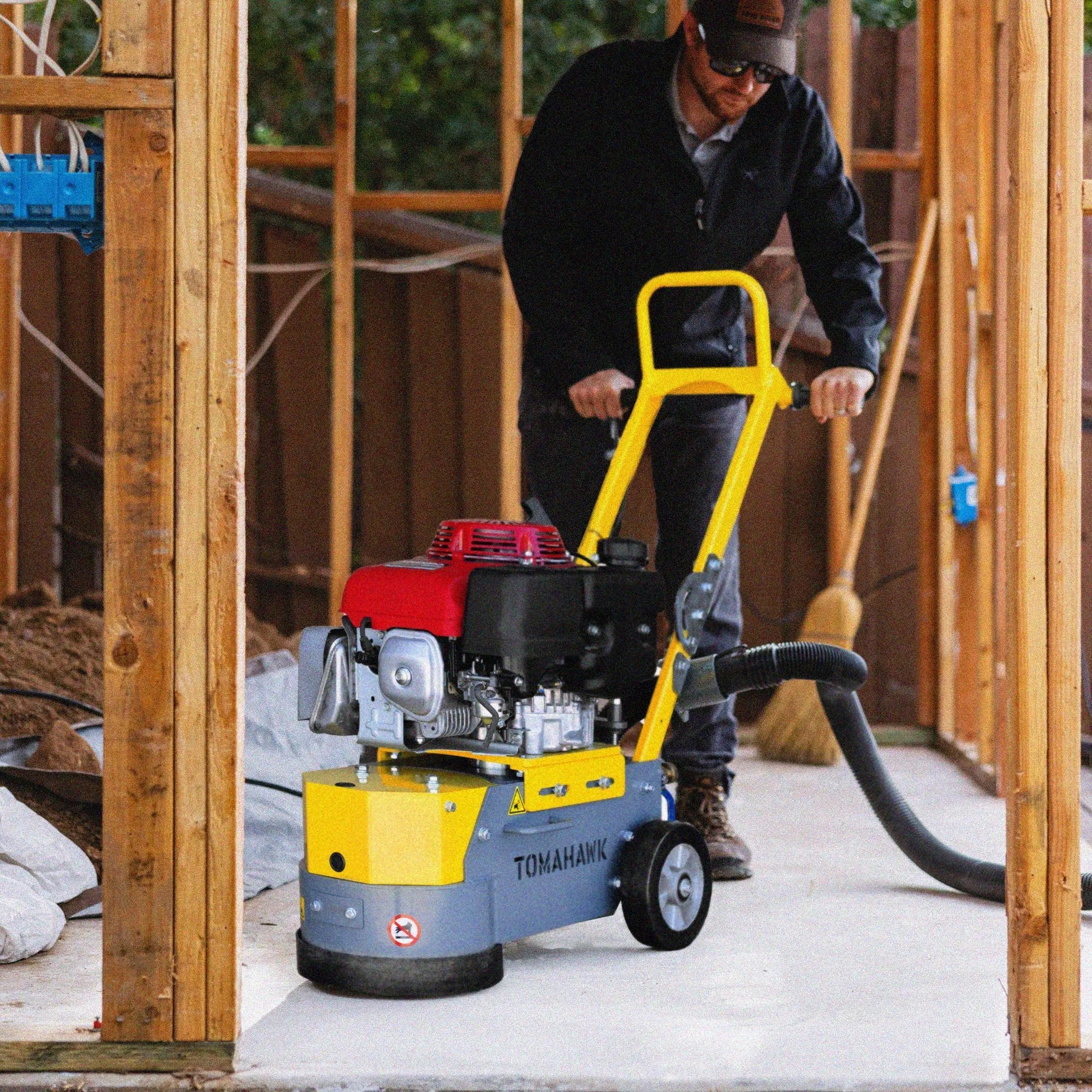 10" Honda Concrete Floor Grinder 10HP GXV390 Motor for Smoothing, Floor Prep, Coatings by Tomahawk Power