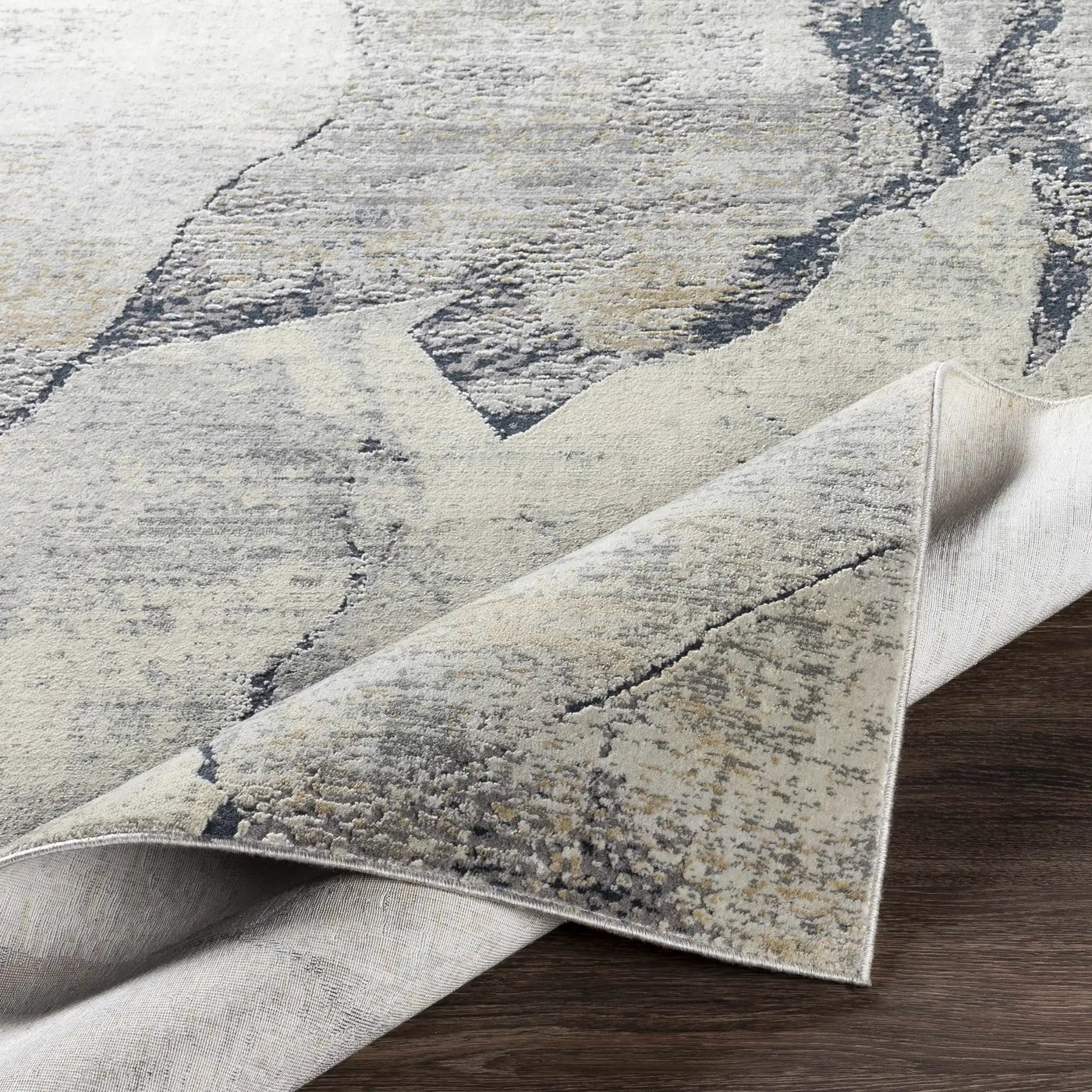 Gasquet Gray Marble Textured Luxe Rug by Boutique Rugs