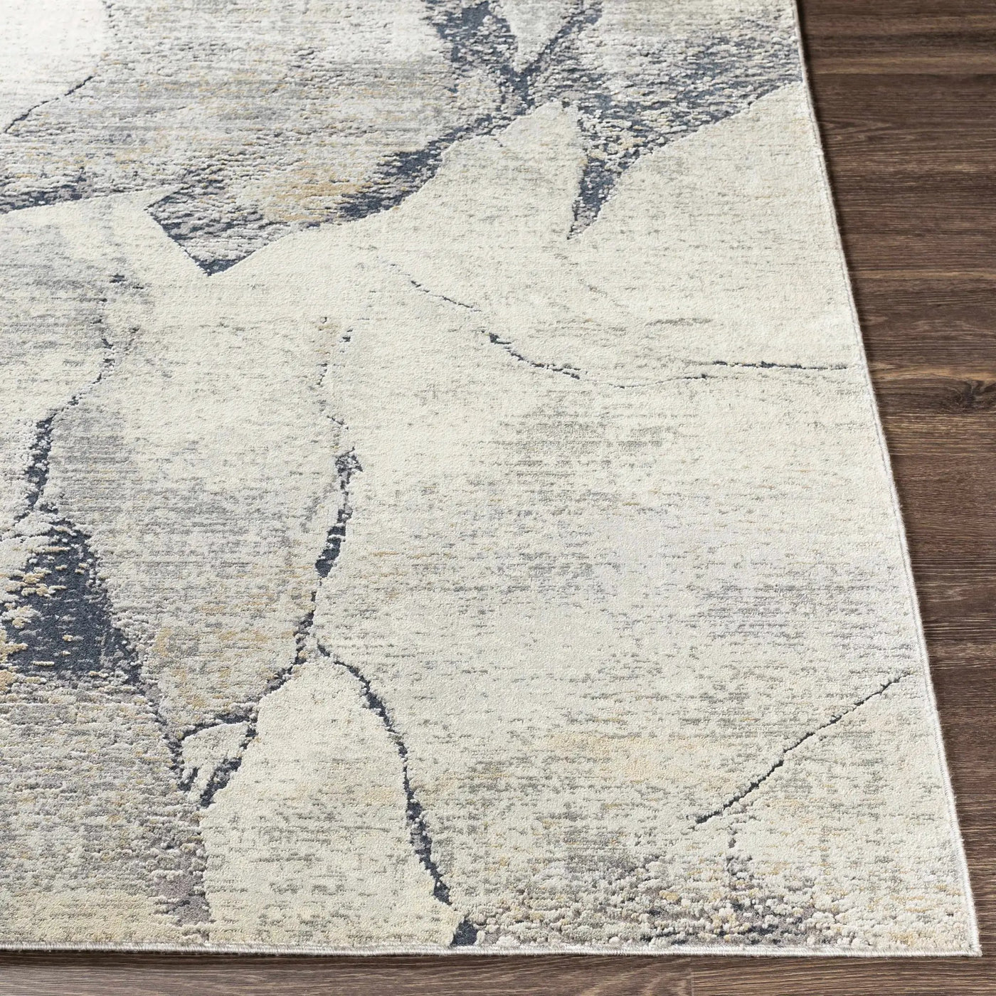 Gasquet Gray Marble Textured Luxe Rug by Boutique Rugs