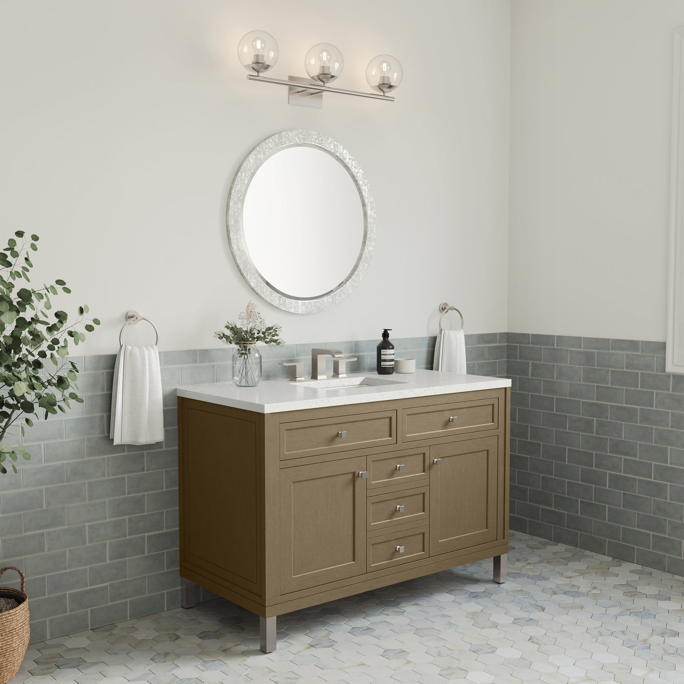 James Martin Chicago 48" Single Bathroom Vanity, Walnut Whisper, view 29