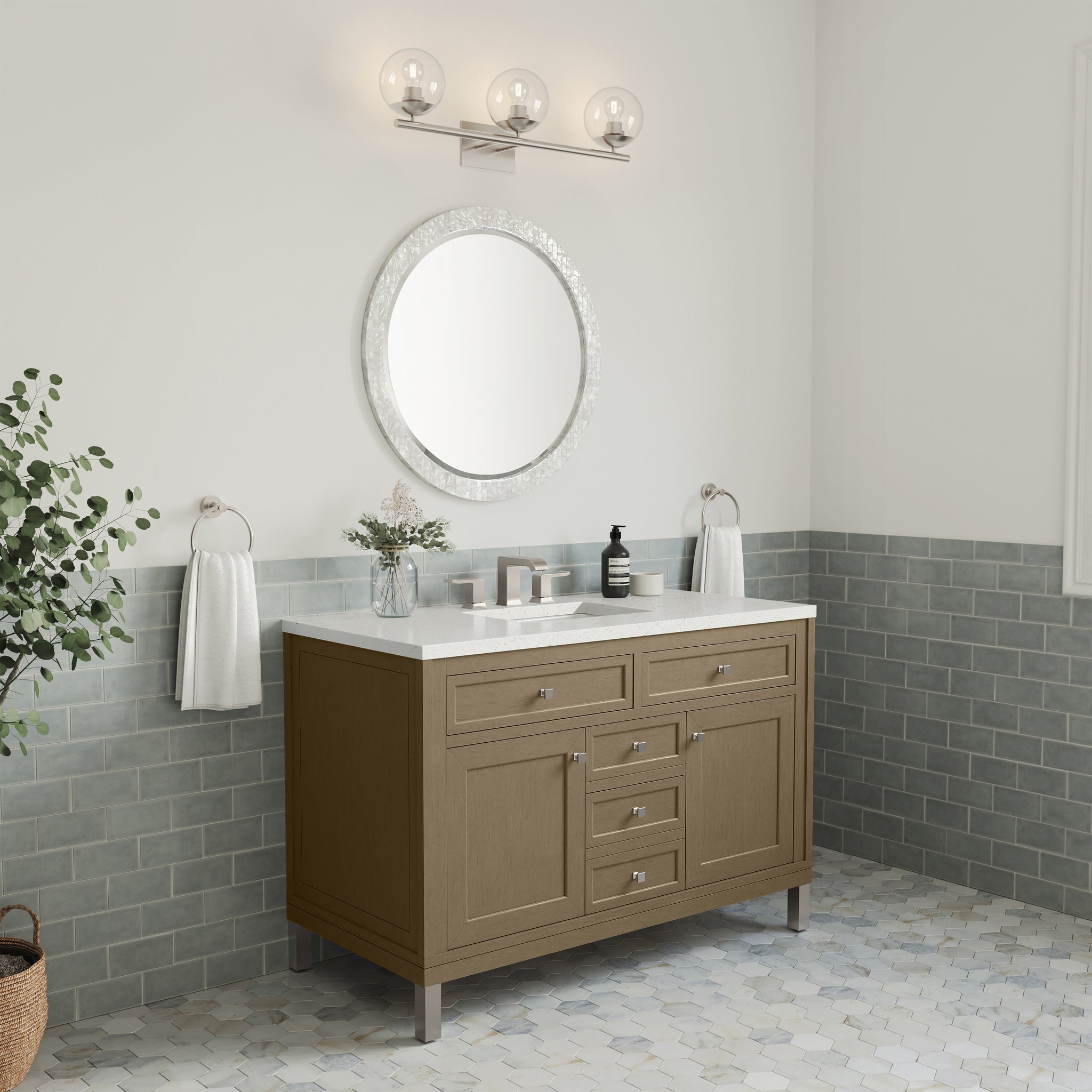 James Martin Chicago 48" Single Bathroom Vanity, Walnut Whisper, view 29