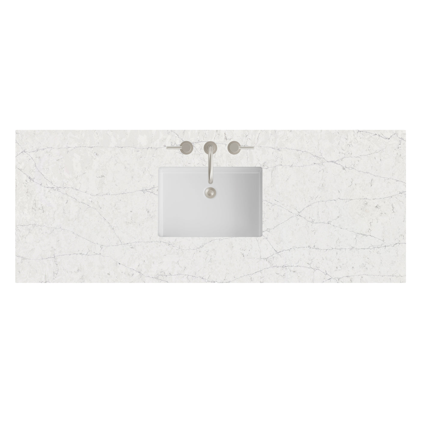 James Martin 60" Single Vanity Top with Eternal Jasmine Pearl countertop
