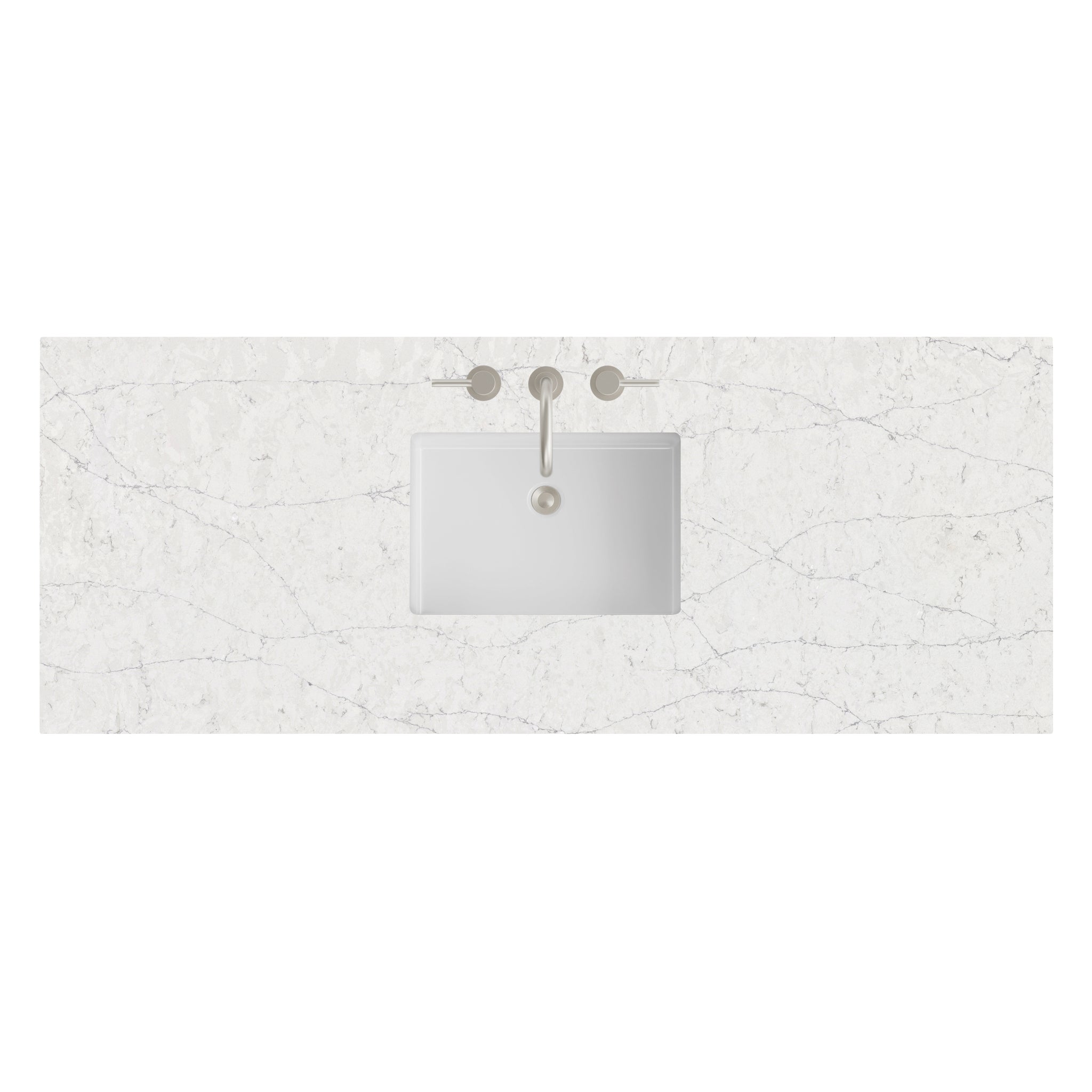 James Martin 60" Single Vanity Top with Eternal Jasmine Pearl countertop