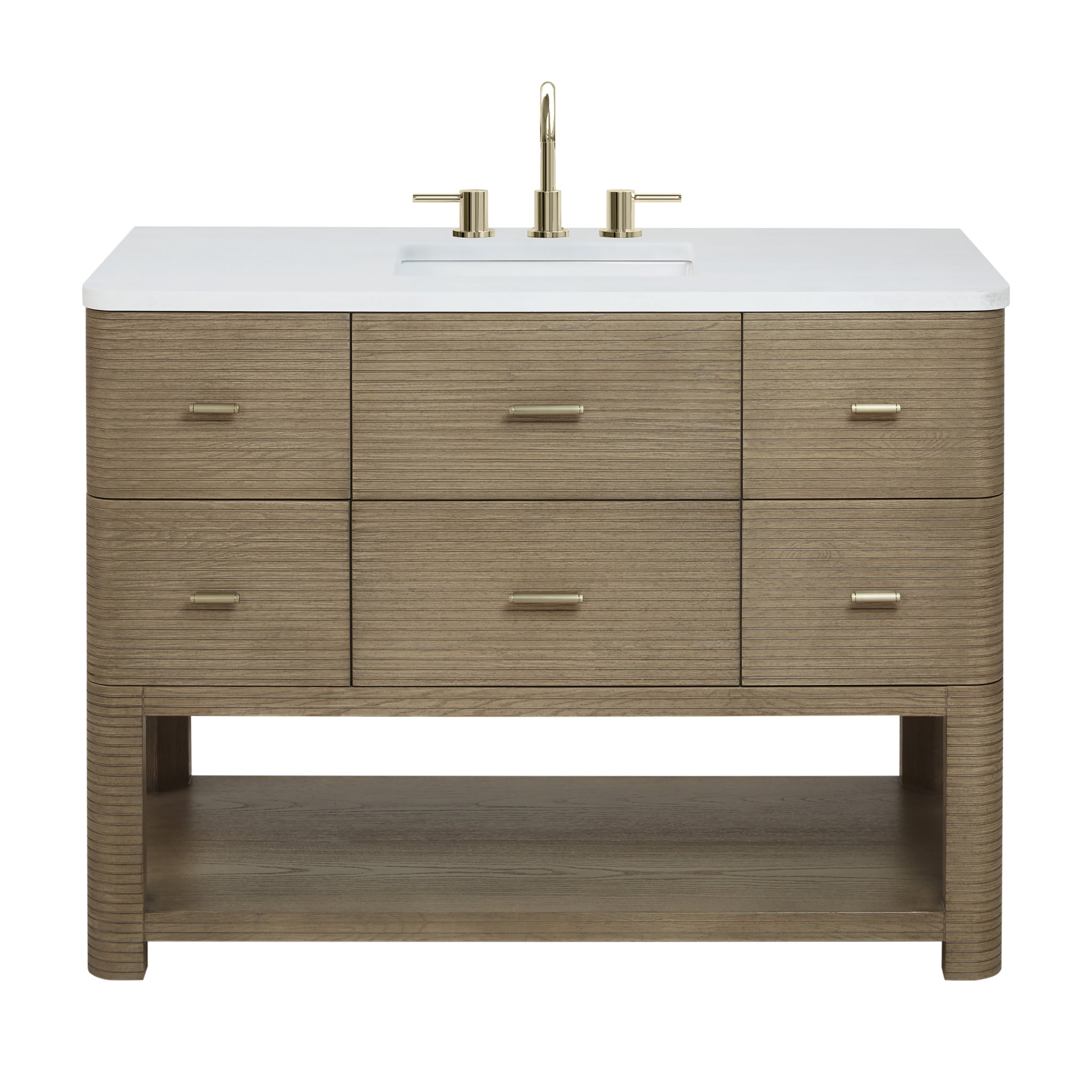 James Martin Lucian 48" Single Bathroom Vanity, Pebble Oak, view 30