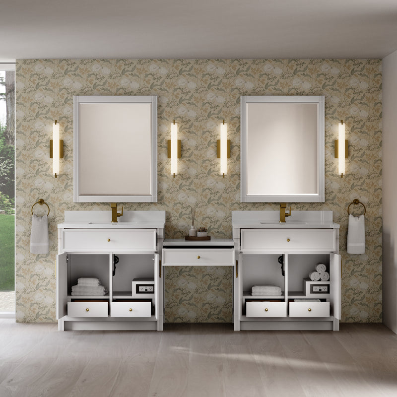 James Martin Bellshire 96" Single Bathroom Vanity, Bright White, view 5