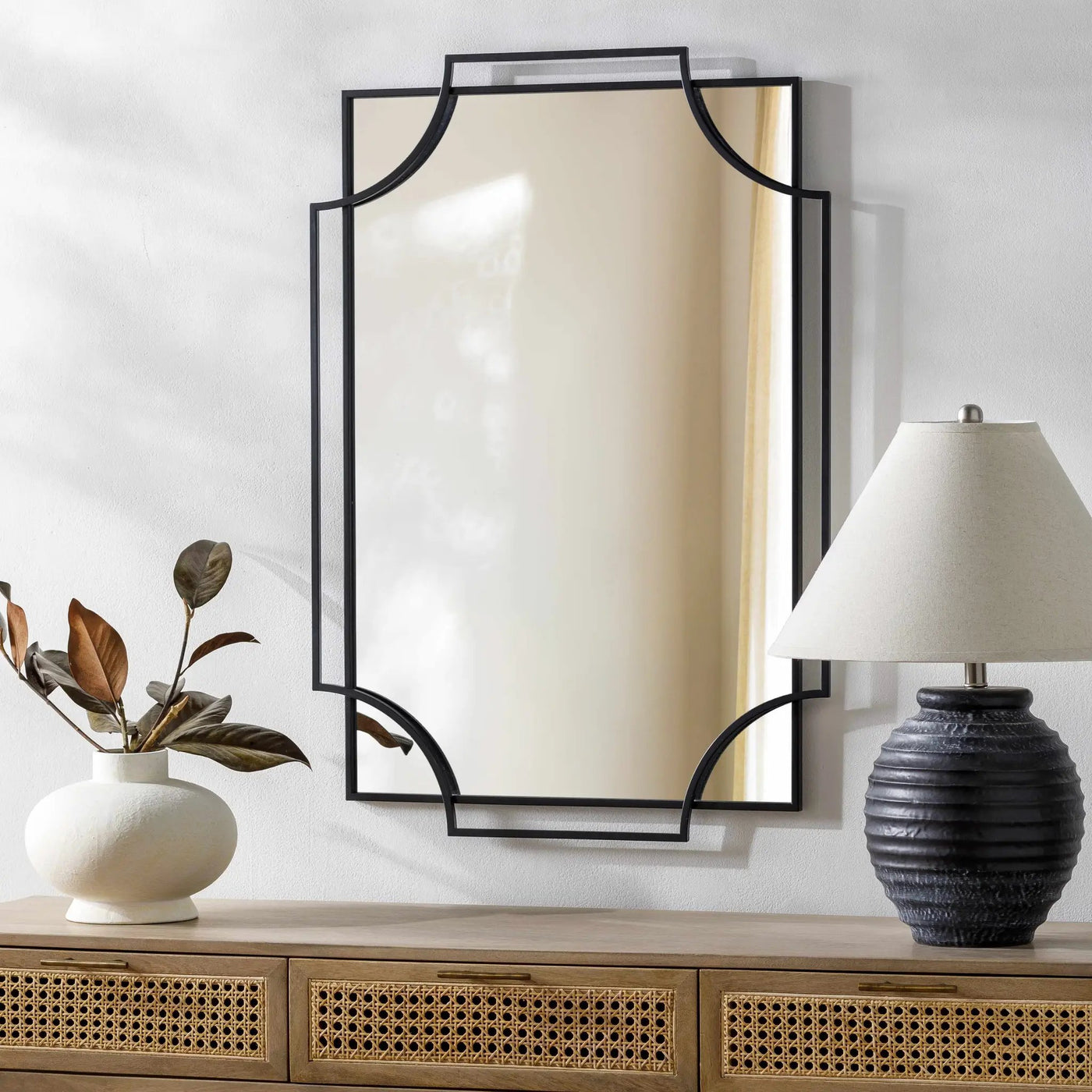 Golasecca Black Frame Mirror - Clearance by Boutique Rugs