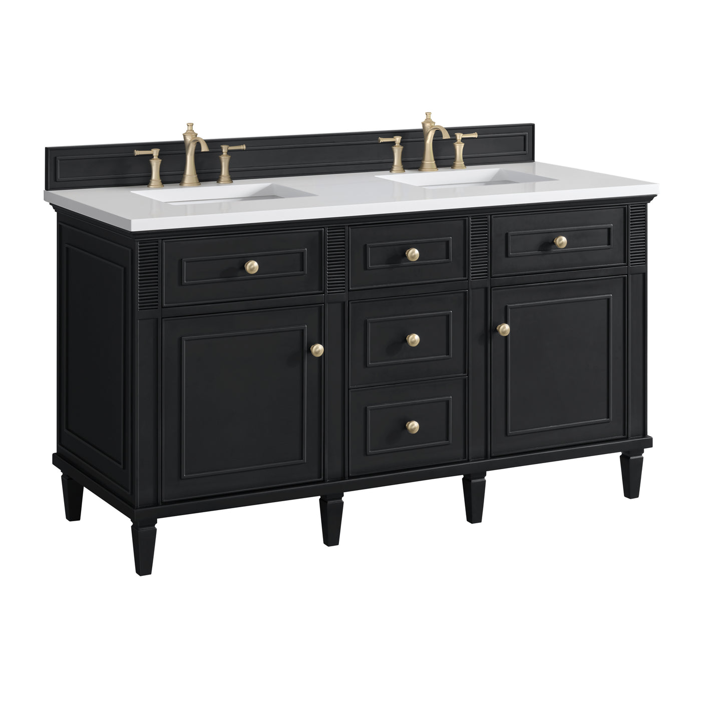 James Martin Lorelai 60" Double Bathroom Vanity, Black Onyx, view 23