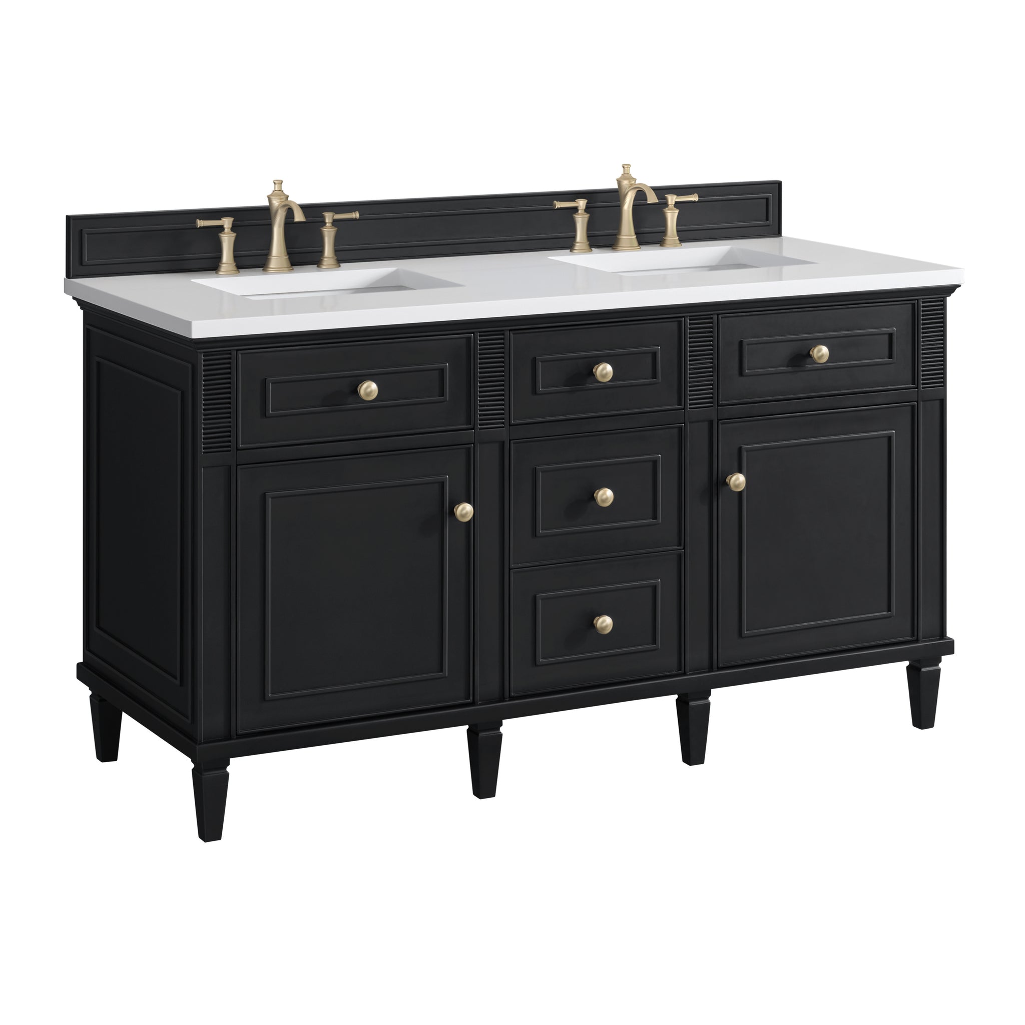 James Martin Lorelai 60" Double Bathroom Vanity, Black Onyx, view 23