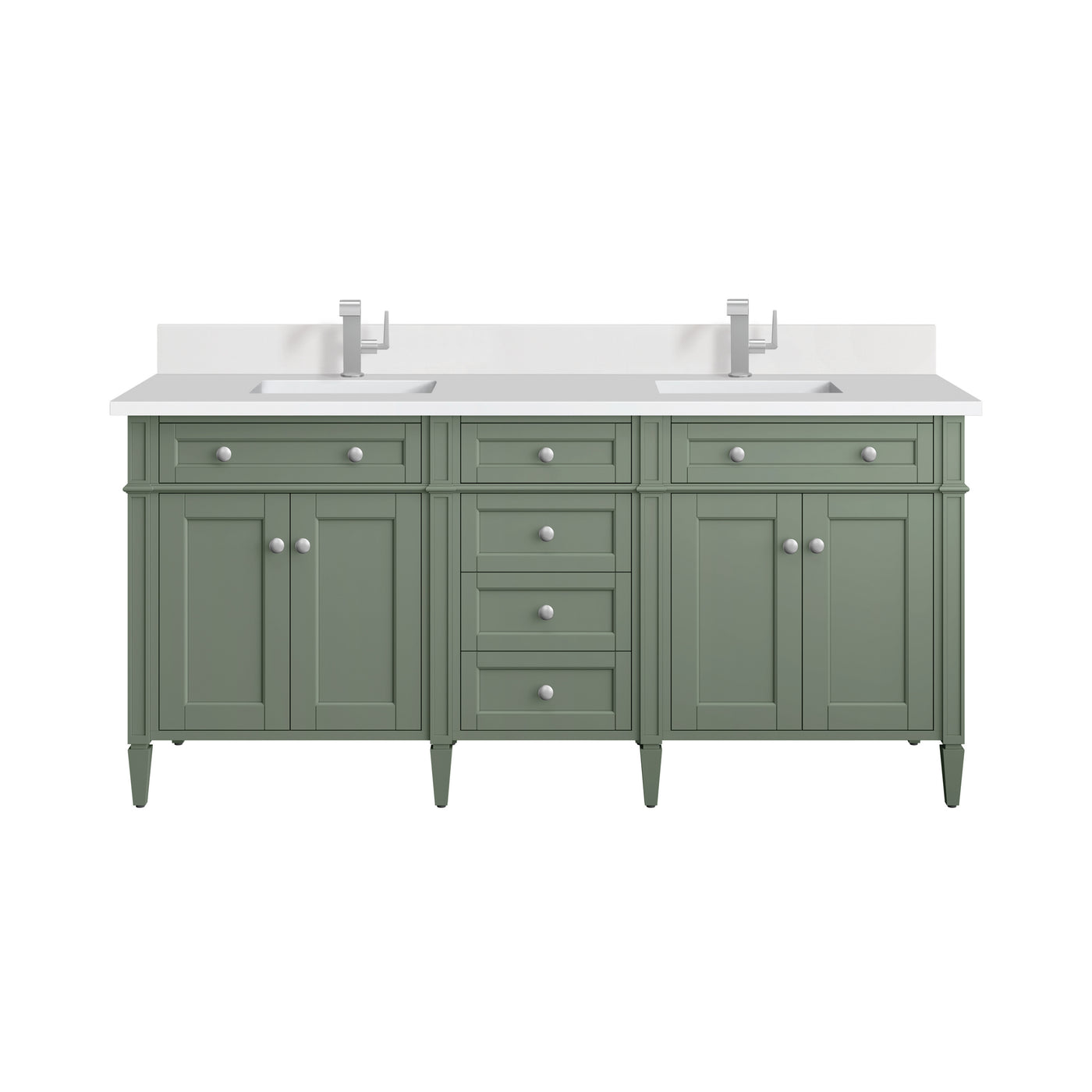 James Martin Brittany 72" Double Bathroom Vanity, Bright White, view 36