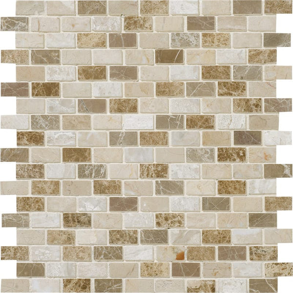 Geneve Polished 5/8x1 1/4 Marble Mosaics 12x12