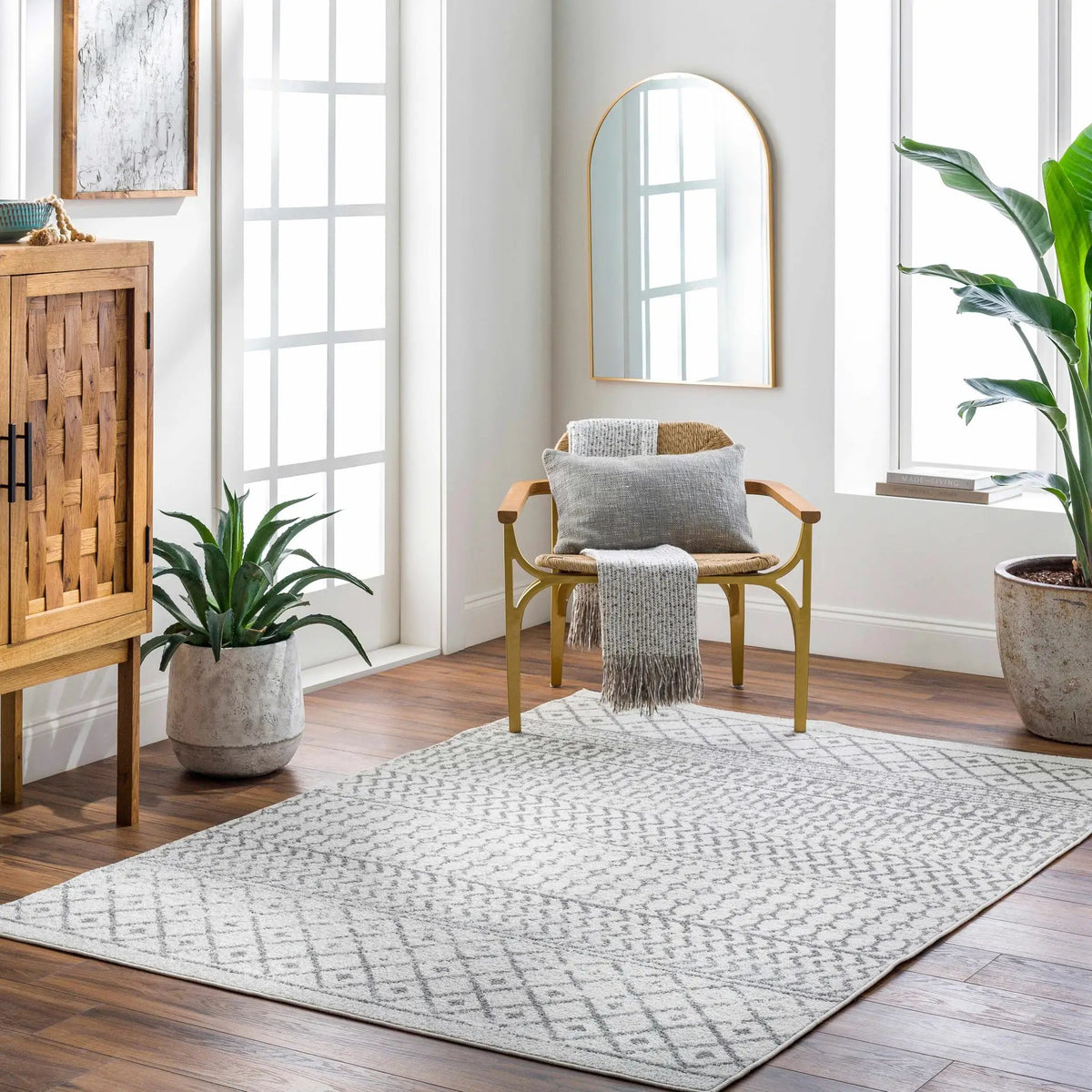Genji Area Rug, installed in a room