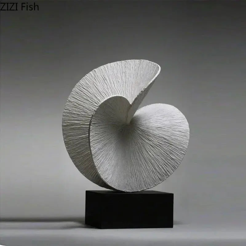 Modern Abstract Spiral Sculpture for Contemporary Table Decor by House Of Avana