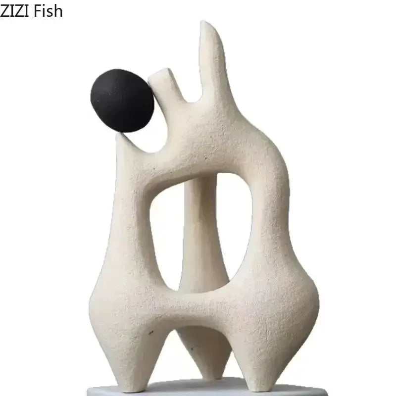 Modern Abstract Spiral Sculpture for Contemporary Table Decor by House Of Avana