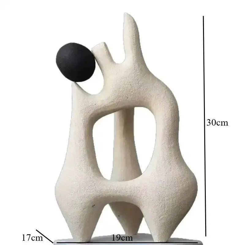 Modern Abstract Spiral Sculpture for Contemporary Table Decor by House Of Avana