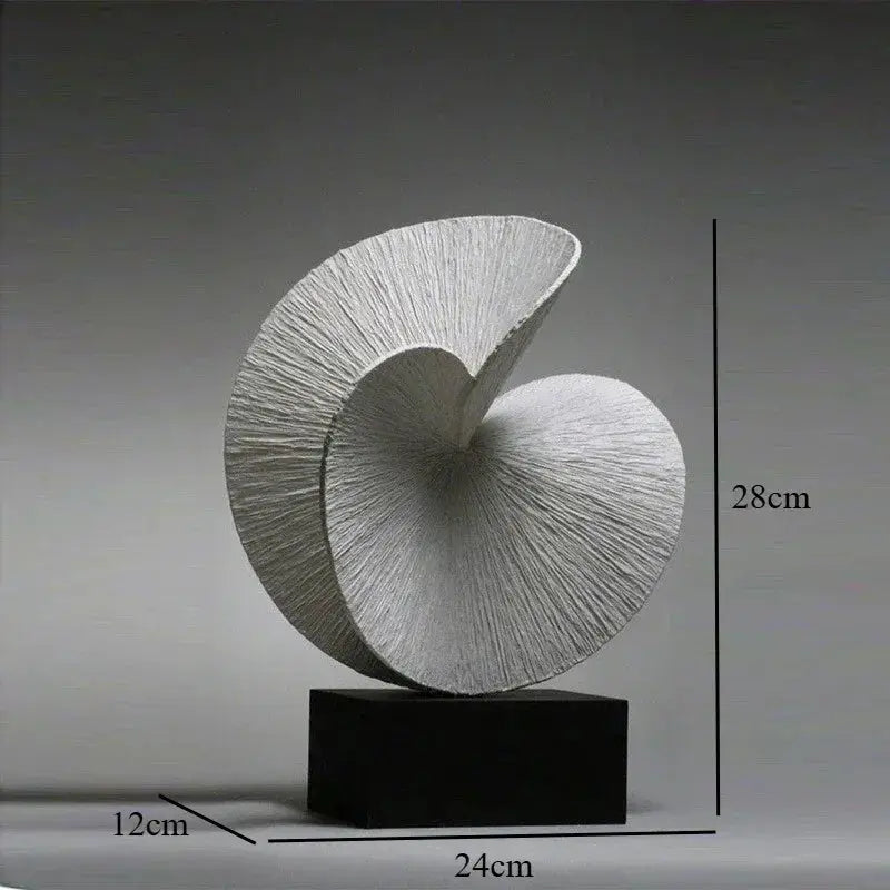 Modern Abstract Spiral Sculpture for Contemporary Table Decor by House Of Avana