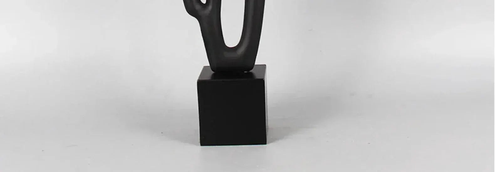 Modern Abstract Black Sculpture Statue for Contemporary Home Decor by House Of Avana