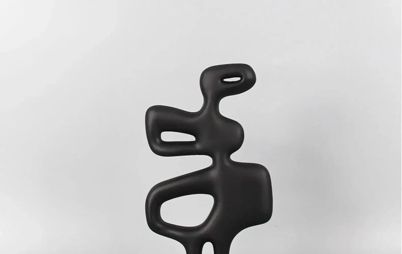 Modern Abstract Black Sculpture Statue for Contemporary Home Decor by House Of Avana