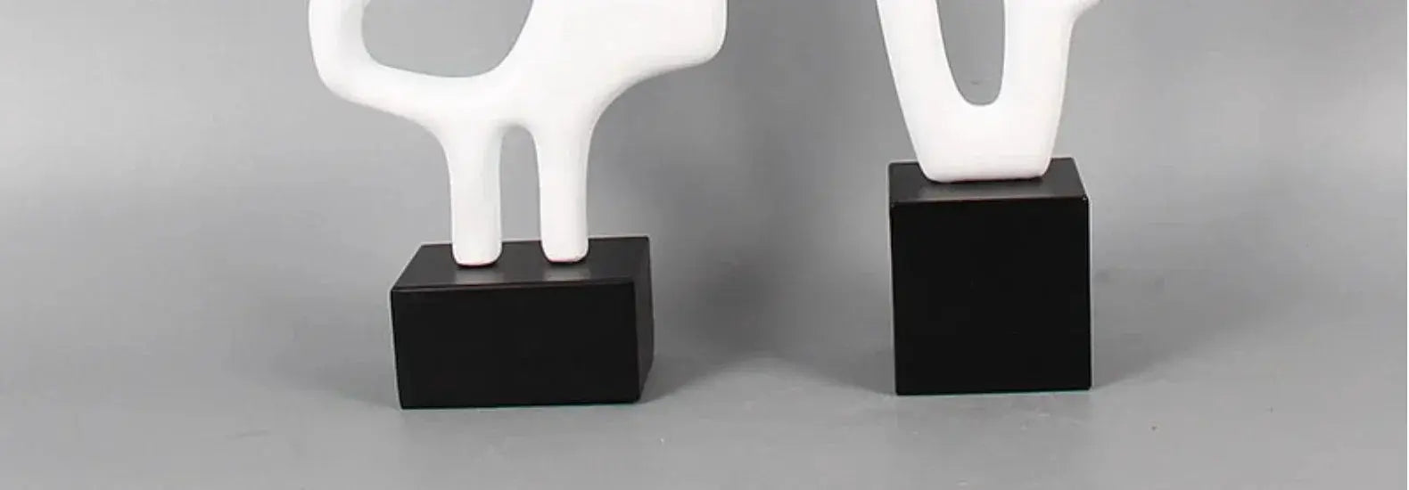 Modern Abstract Black Sculpture Statue for Contemporary Home Decor by House Of Avana