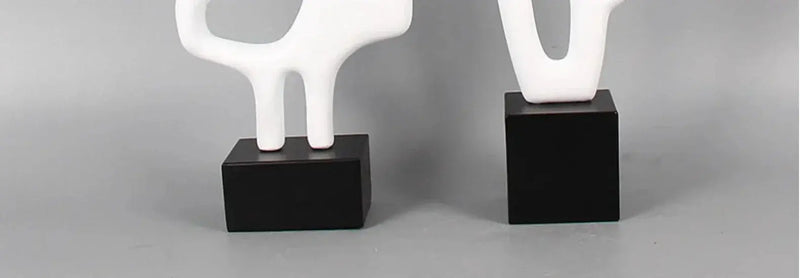 Modern Abstract Black Sculpture Statue for Contemporary Home Decor by House Of Avana