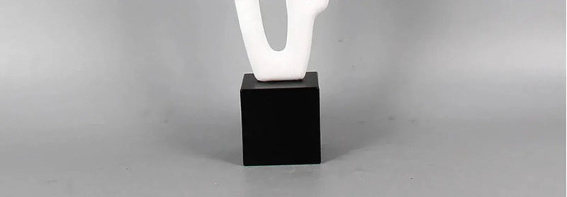 Modern Abstract Black Sculpture Statue for Contemporary Home Decor by House Of Avana