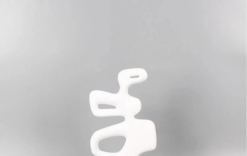 Modern Abstract Black Sculpture Statue for Contemporary Home Decor by House Of Avana