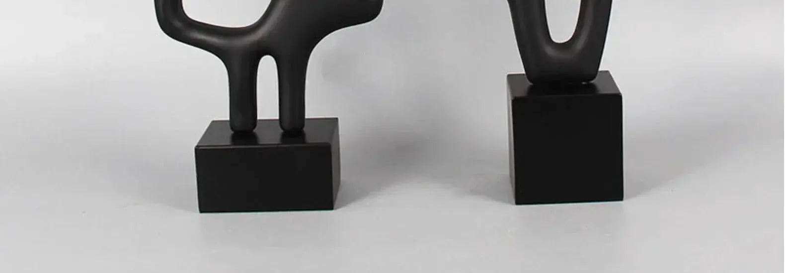 Modern Abstract Black Sculpture Statue for Contemporary Home Decor by House Of Avana