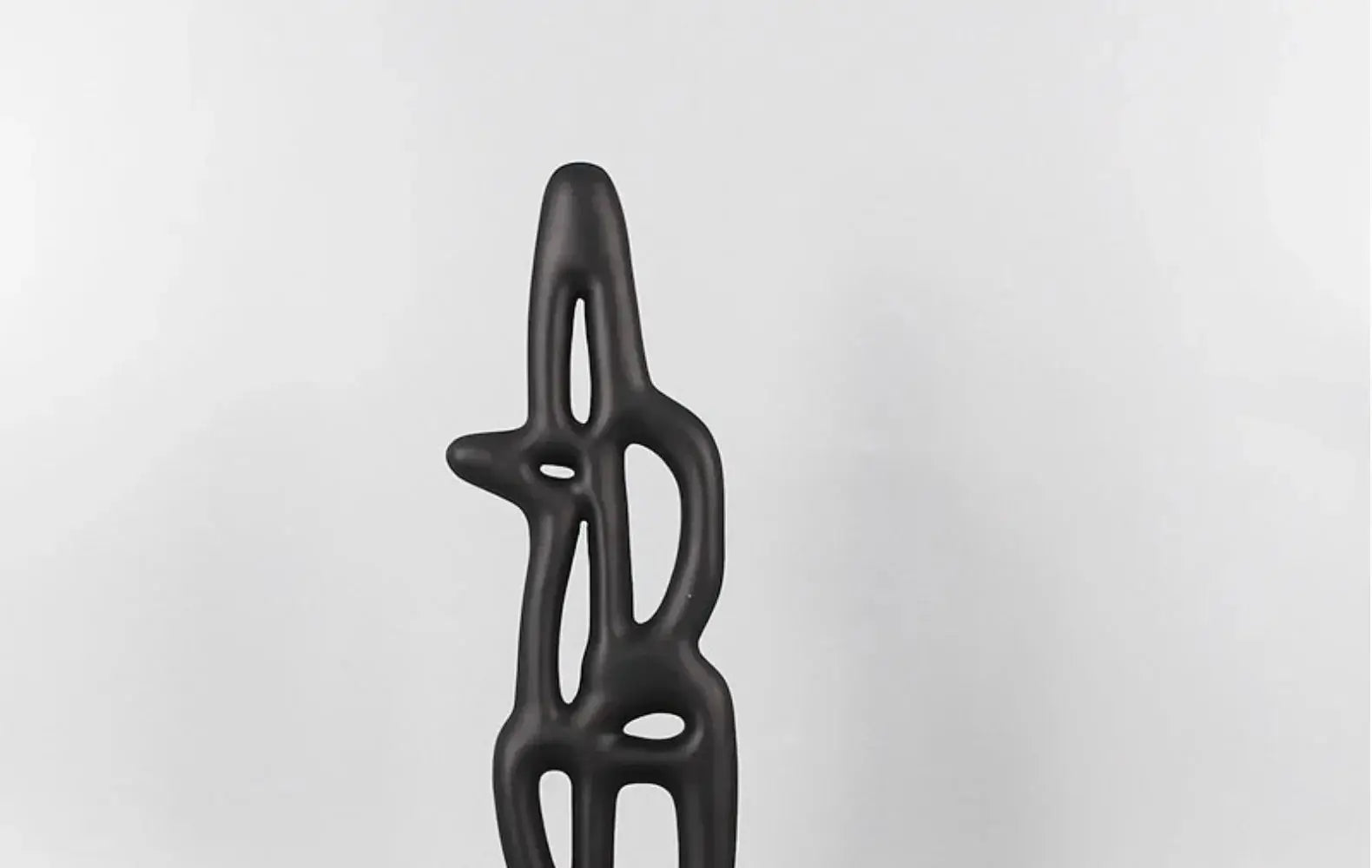 Modern Abstract Black Sculpture Statue for Contemporary Home Decor by House Of Avana