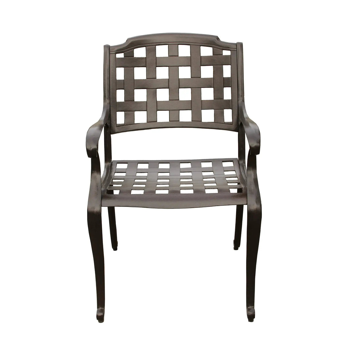 Outdoor Aluminum 5pc Round Patio Dining Set with Four Chairs by Sharicks