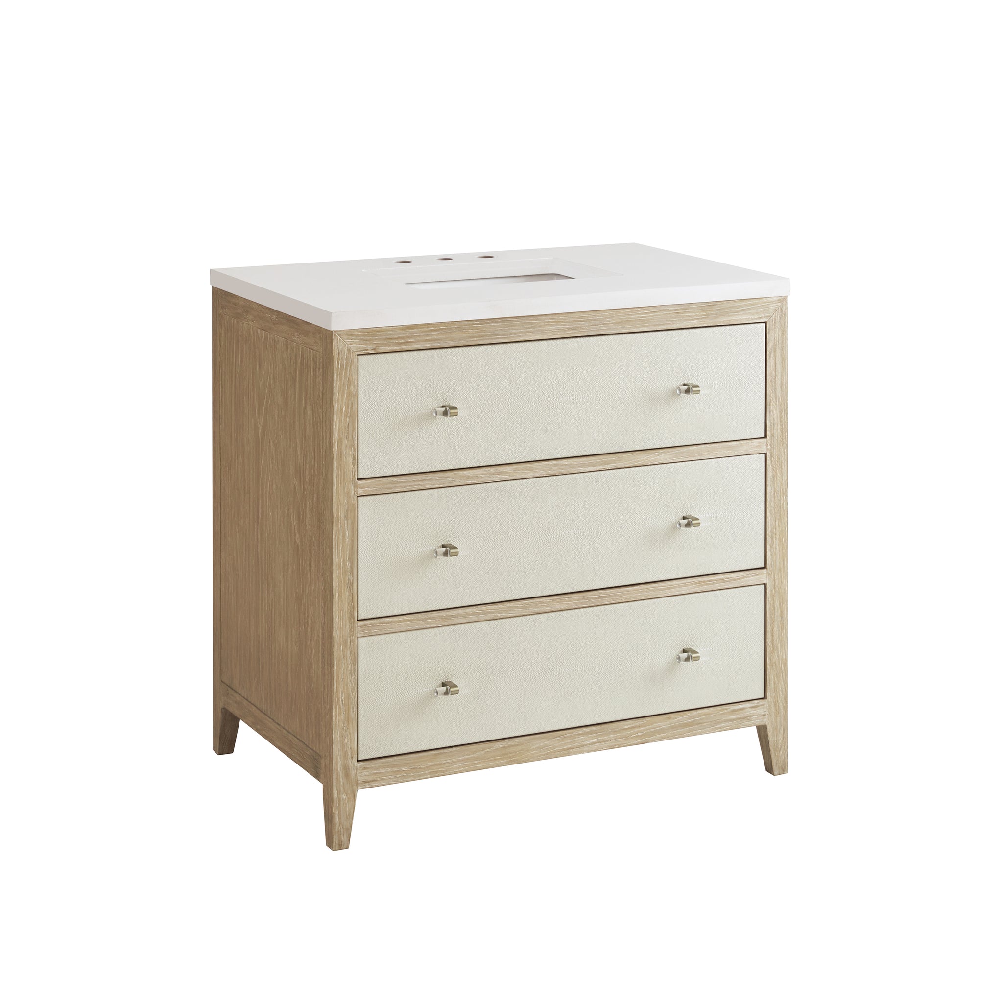 James Martin Celeste 36" Single Bathroom Vanity, Sunwashed Oak with Embossed Shagreen Drawer Fronts, view 24