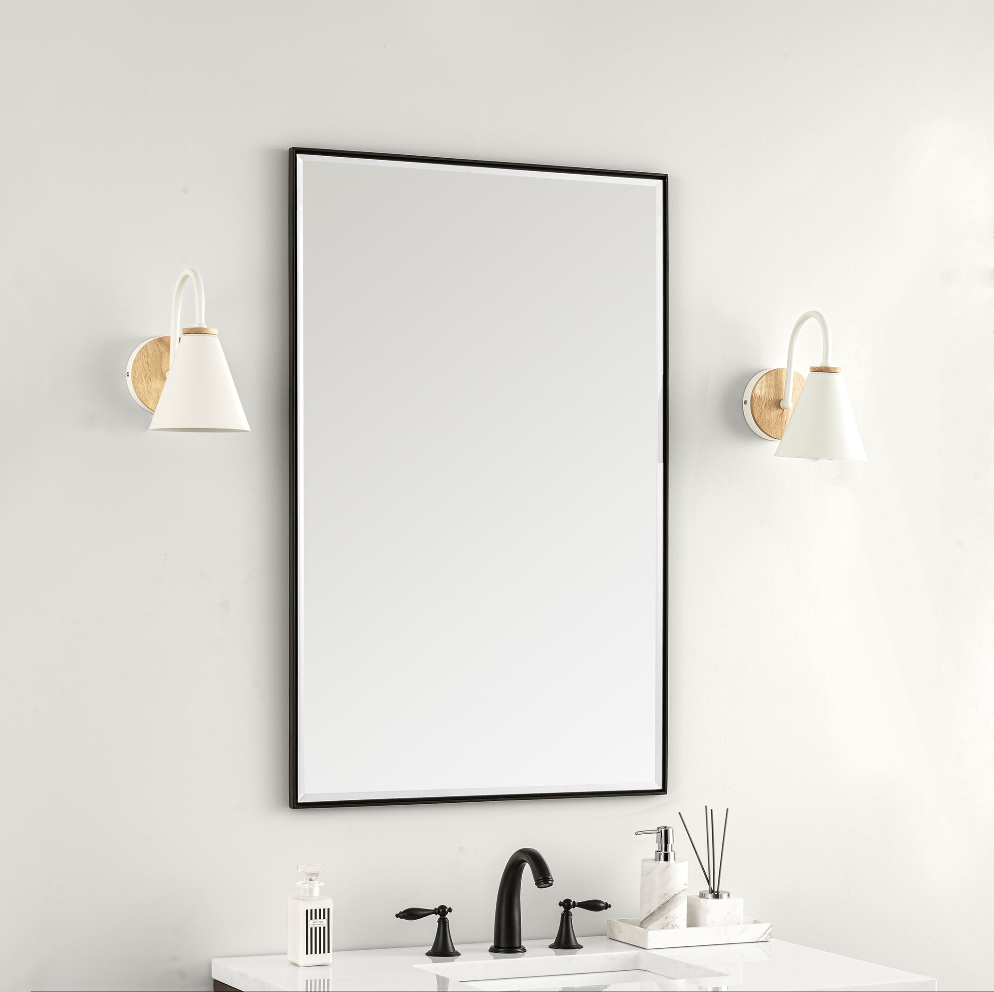 James Martin Rohe 26" Mirror, Matte Black, view 6