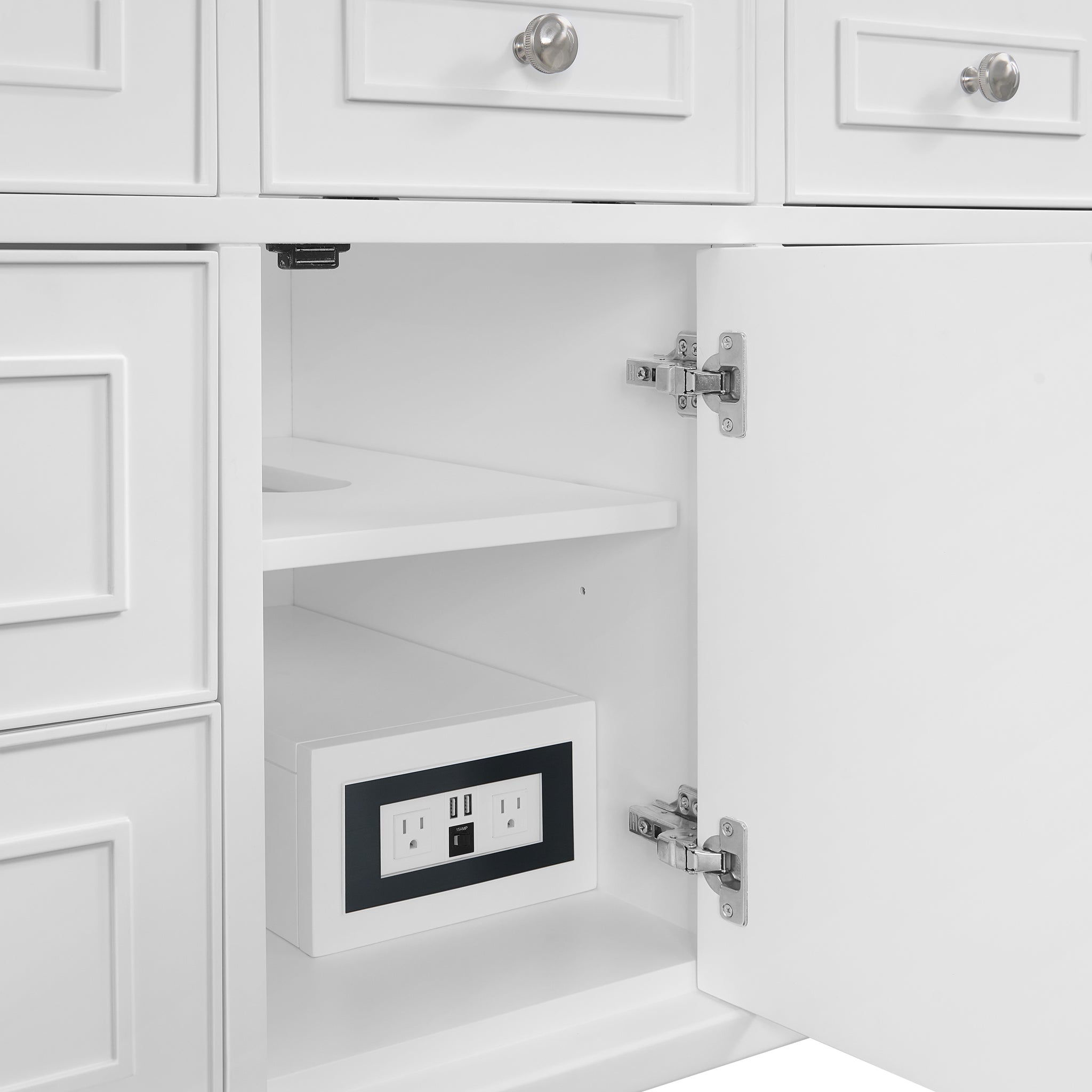 James Martin Lorelai 48" Single Bathroom Vanity, Bright White, view 34
