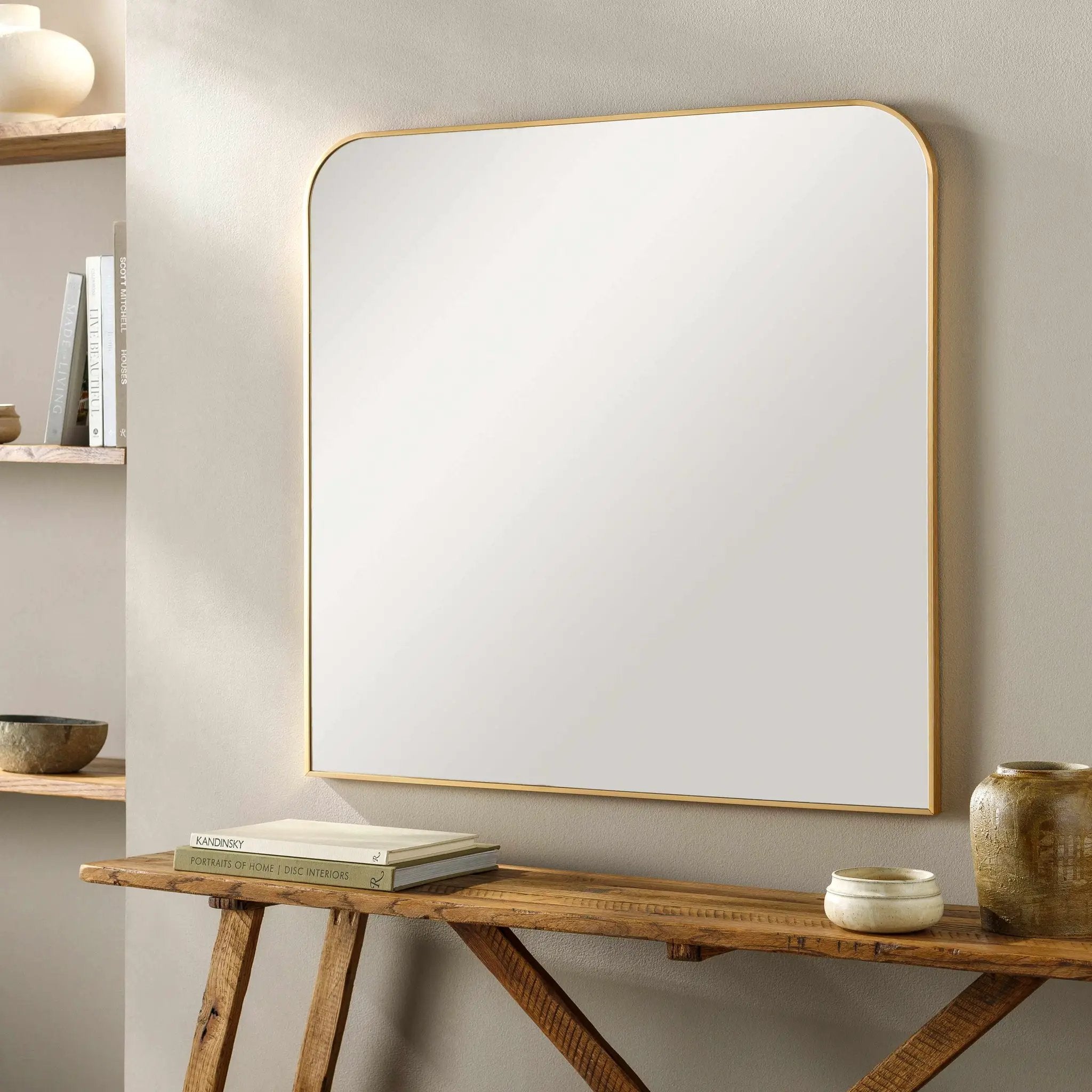 Grimisuat Gold Mirror by Boutique Rugs