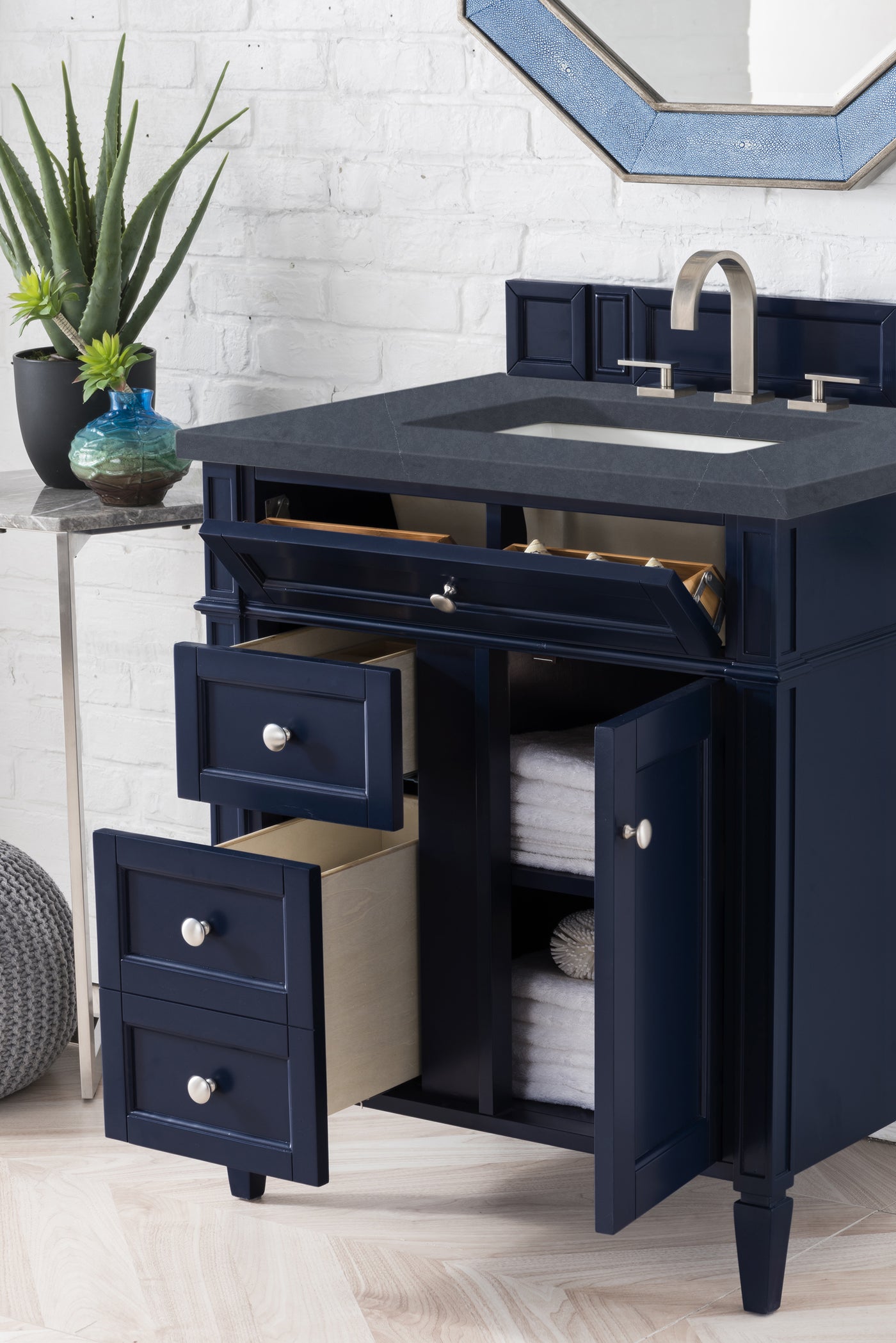 James Martin Brittany 30" Single Bathroom Vanity, Victory Blue, view 23