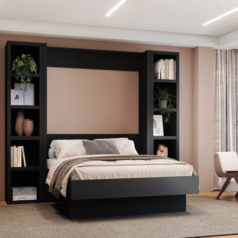 Black 84-in Tall Wooden Bookcase Shelf by Sharicks