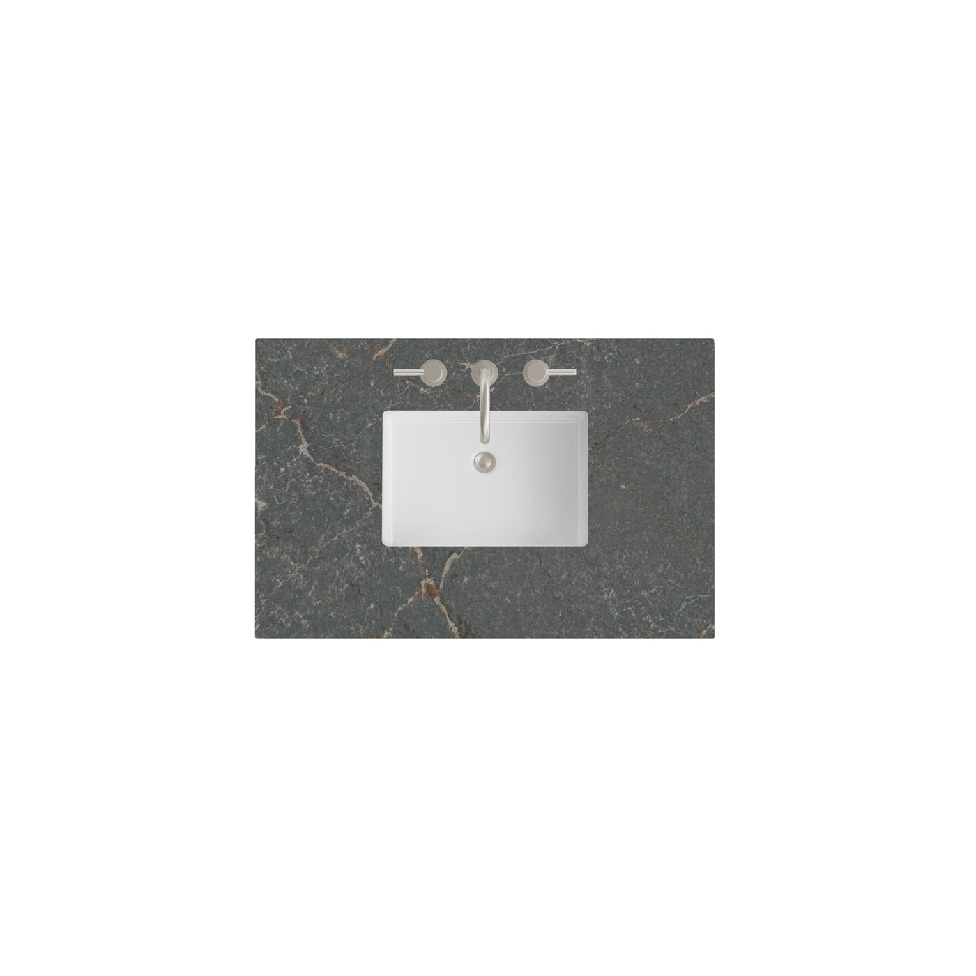 James Martin 36" Single Vanity Top with Parisien Bleu countertop
