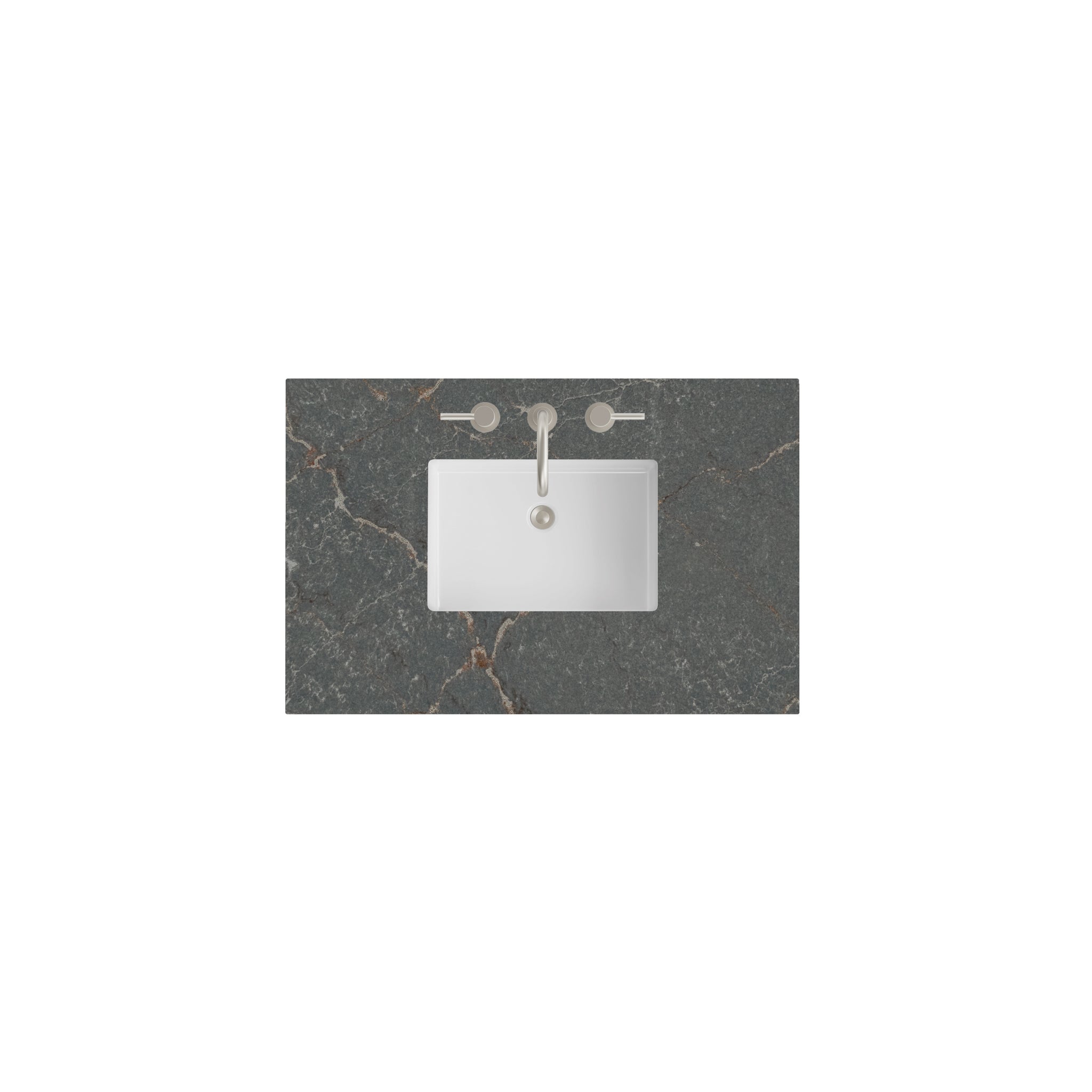 James Martin 36" Single Vanity Top with Parisien Bleu countertop