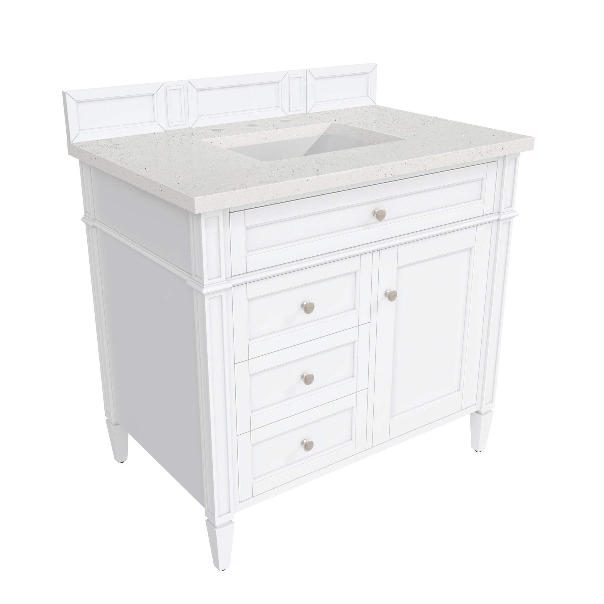 James Martin Brittany 36" Single Bathroom Vanity, Bright White, view 19