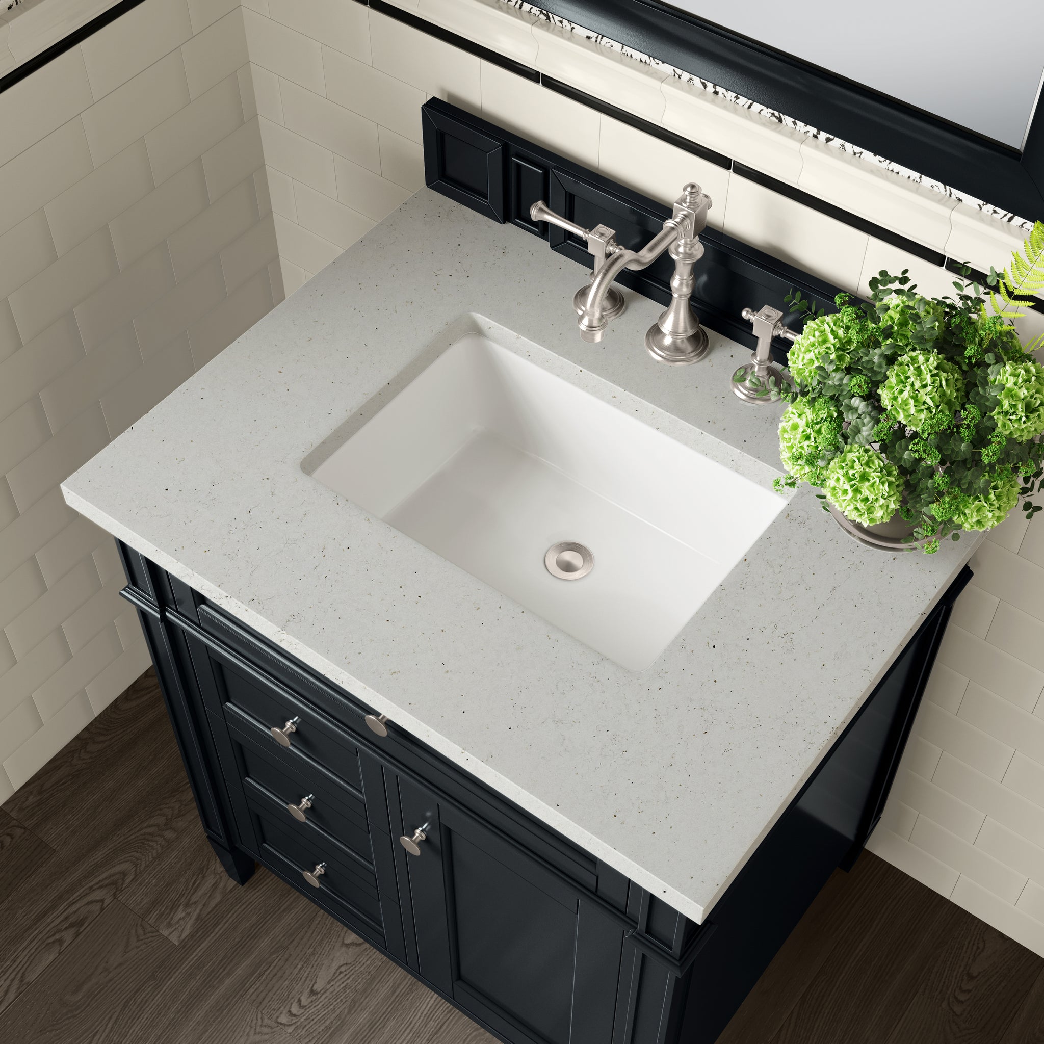 James Martin Brittany 30" Single Bathroom Vanity, Black Onyx, view 20
