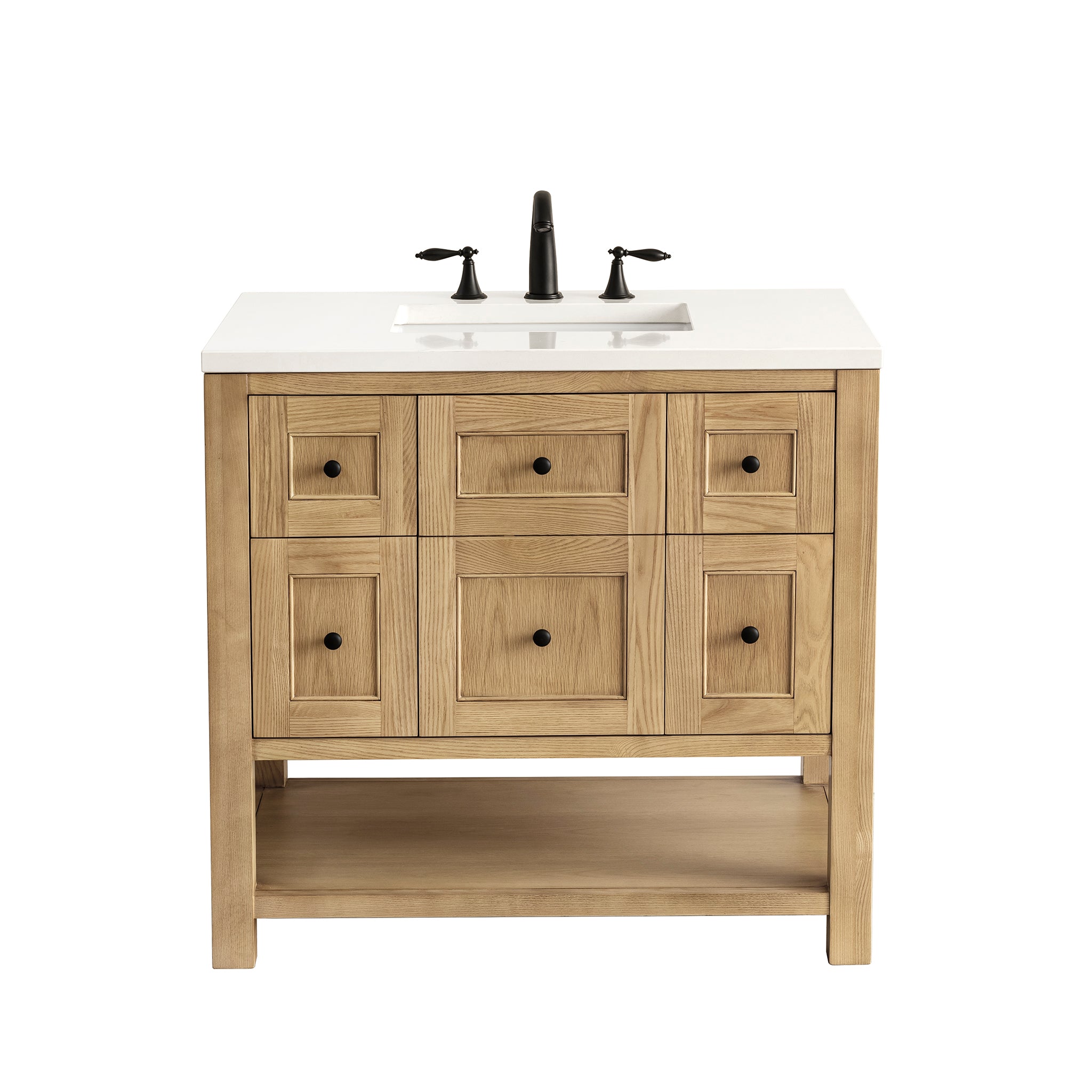 James Martin Breckenridge 36" Single Bathroom Vanity, Light Natural Oak, view 27