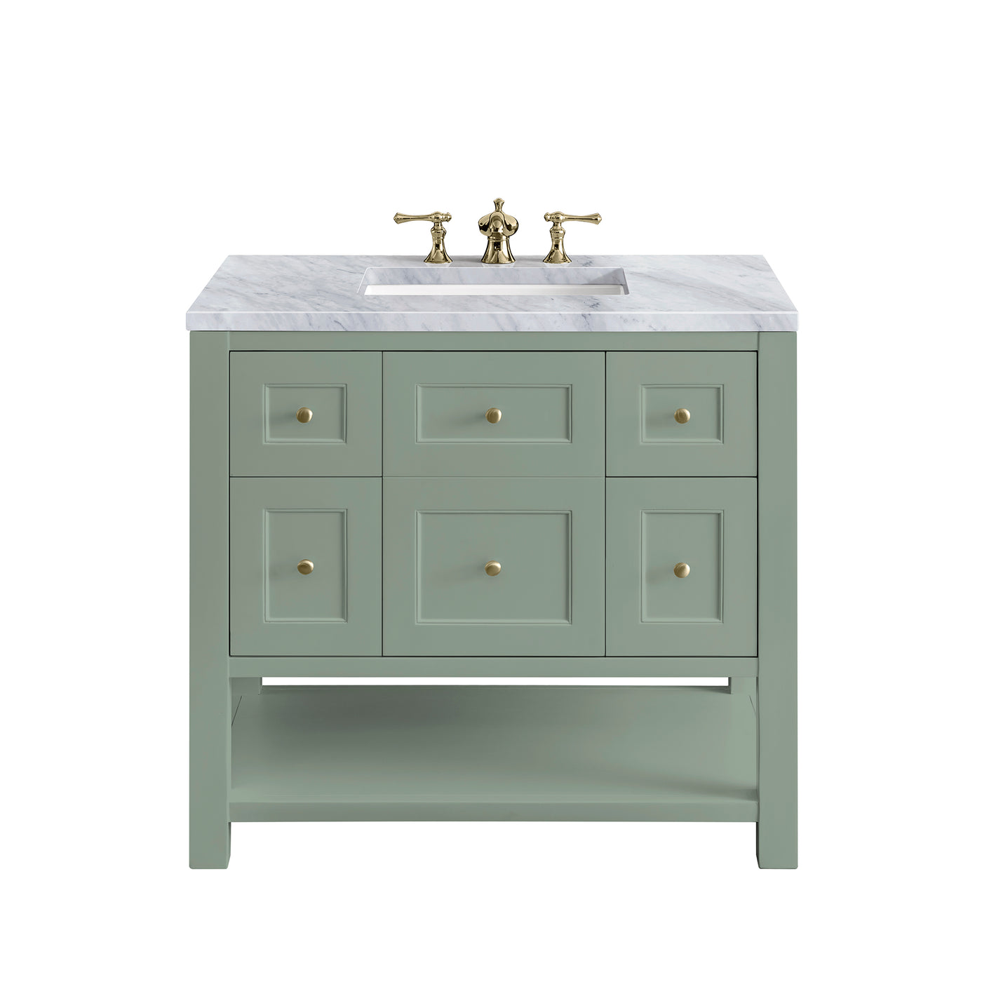 James Martin Breckenridge 36" Single Bathroom Vanity, Smokey Celadon, view 37