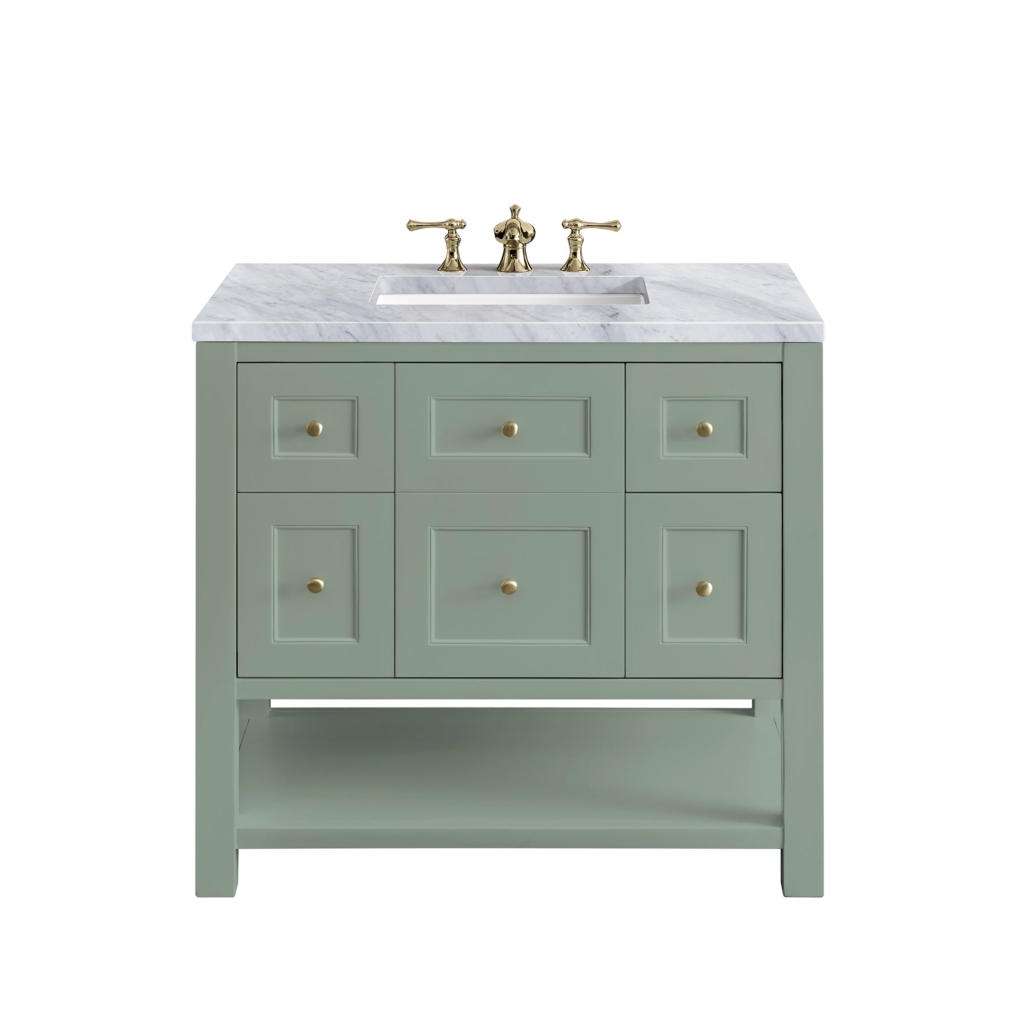 James Martin Breckenridge 36" Single Bathroom Vanity, Smokey Celadon, view 37