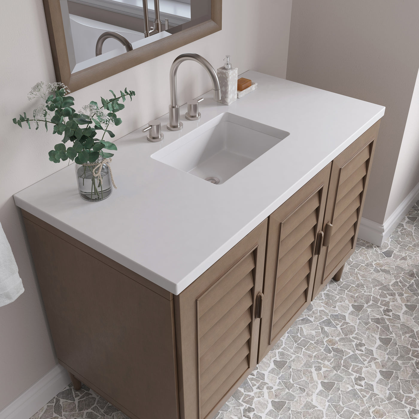 James Martin Portland 48" Single Bathroom Vanity, Whitewashed Walnut, view 31