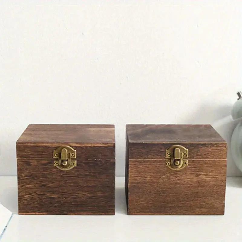 Gift Box - Vintage Wood Flip Lid by House Of Avana