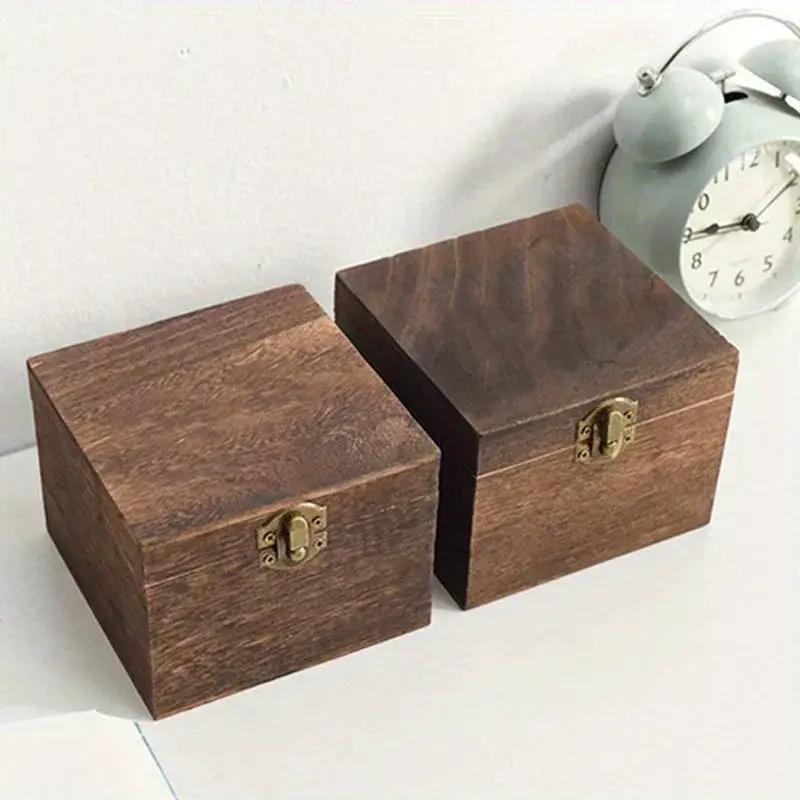 Gift Box - Vintage Wood Flip Lid by House Of Avana