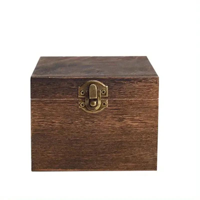 Gift Box - Vintage Wood Flip Lid by House Of Avana